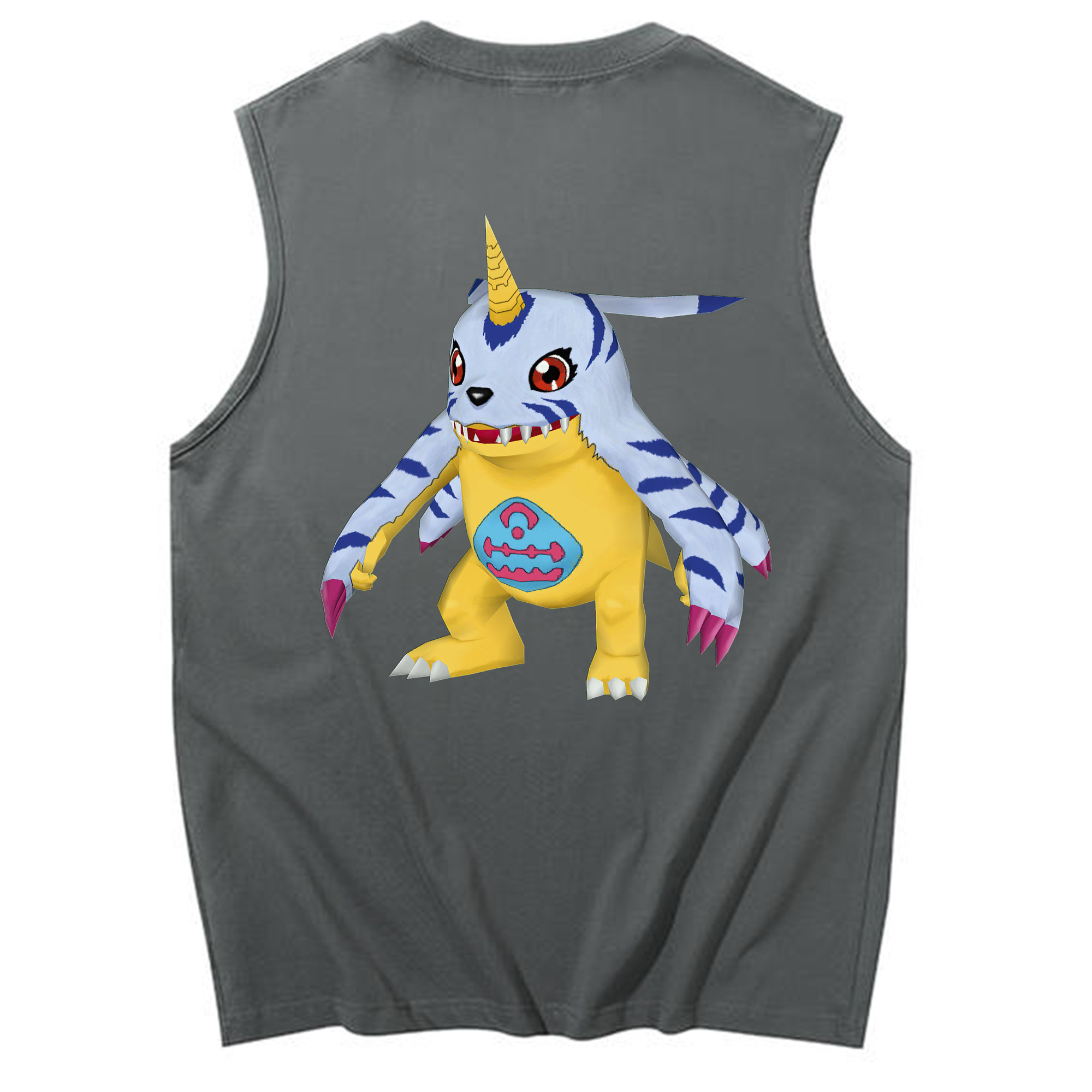（画像用） Digimon デジタルモンスター/デジモン コットン100％タンクトップ（背面プリント）